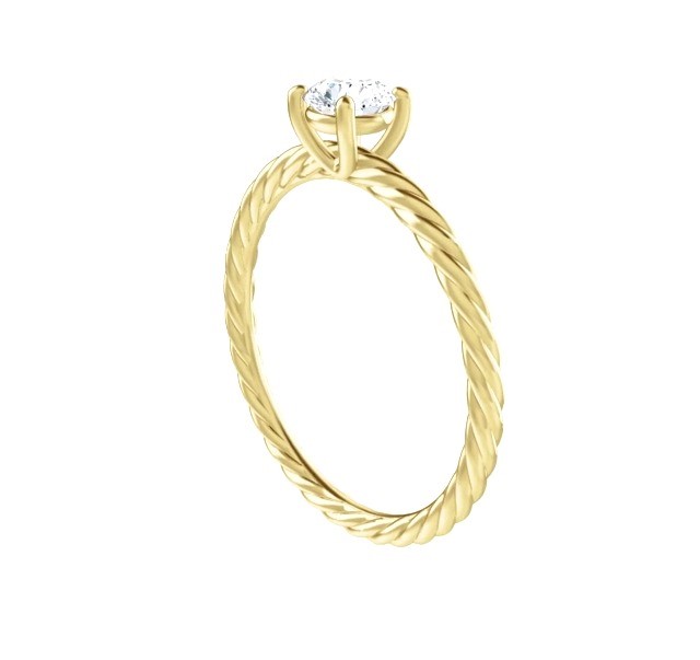 Zasnubny prsten zlte zlato s diamantom Aurium AU85124333-Y