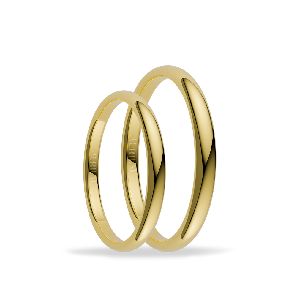 klasicke svadobne obrucky hladke zlte zlato Aurium AU76100-2-Y