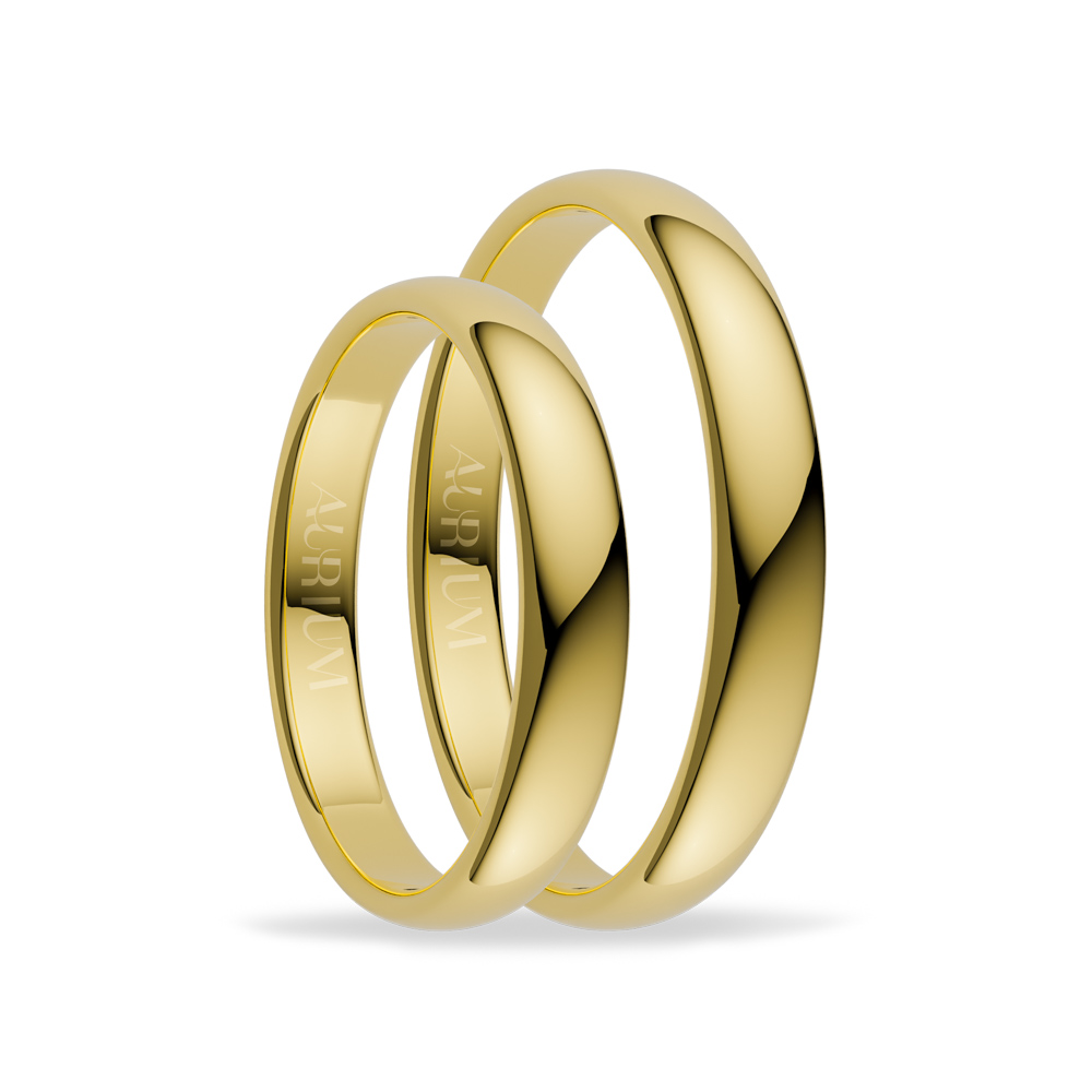 klasicke svadobne obrucky zlte zlato Aurium AU76100-3-Y