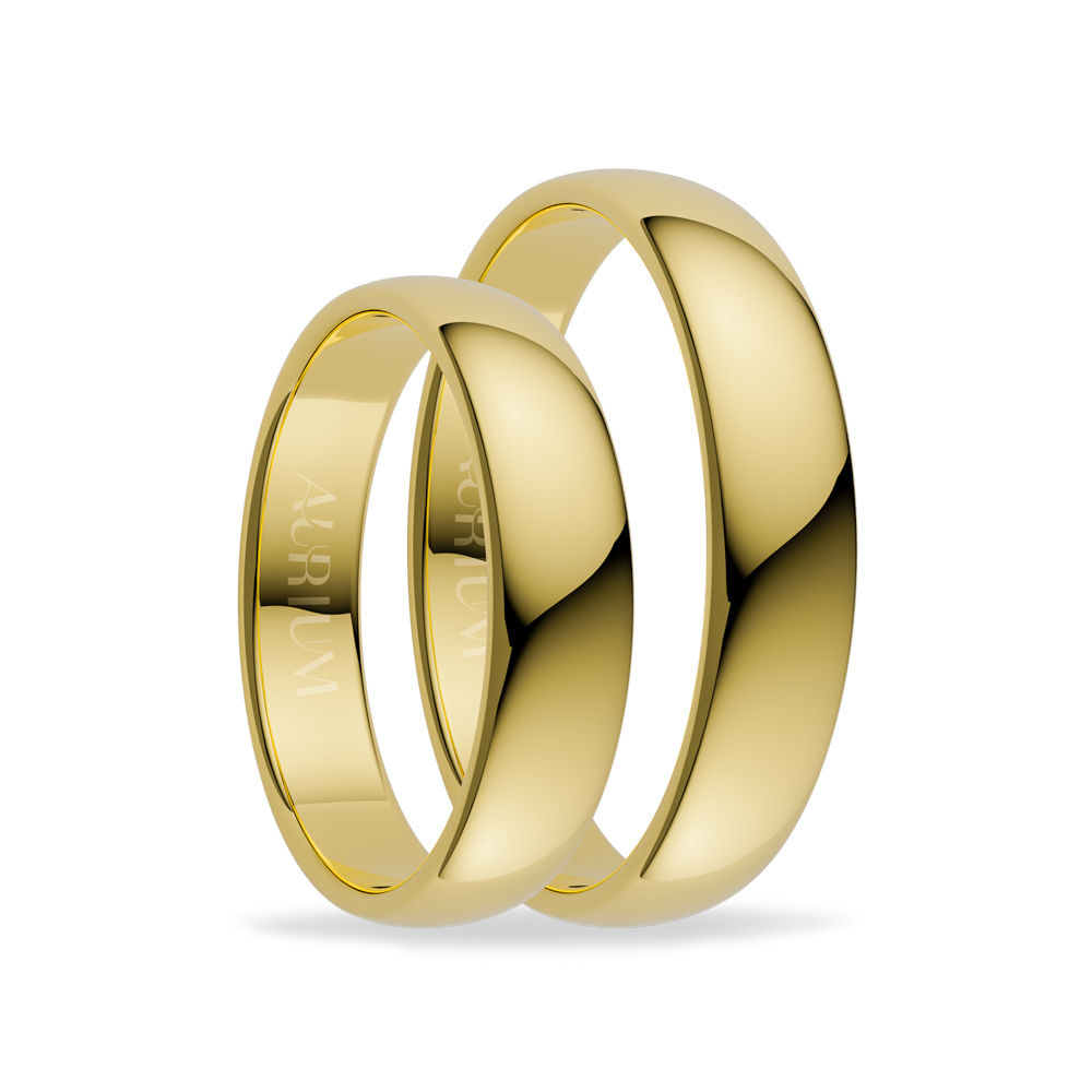 klasicke svadobne obrucky zlte zlato hladke Aurium AU76100-4-Y