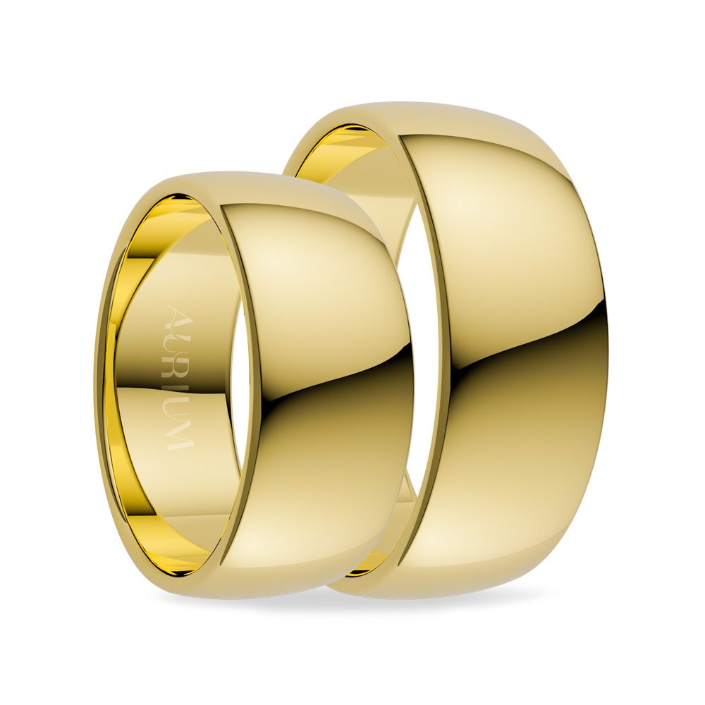 klasicke svadobne obrucky zlte zlato hladke Aurium AU76100-7-Y