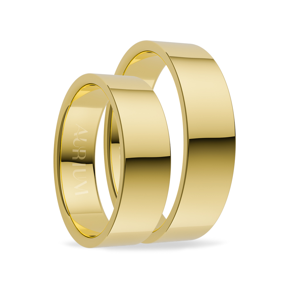 klasicke svadobne obrucky zlte zlato hladke Aurium AU76103-5-Y