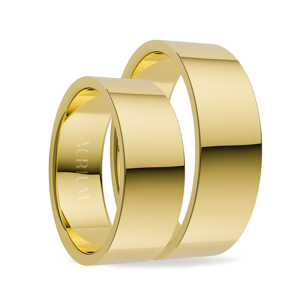 klasicke svadobne obrucky zlte zlato hladke Aurium AU76103-6-Y
