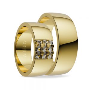 svadobne obrucky luxusne zlte zlato kamienkove aurium AU76347-Y