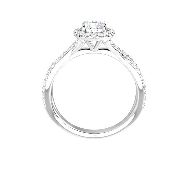 zásnubný prsteň halo biele zlato Aurium AU85124435-WD