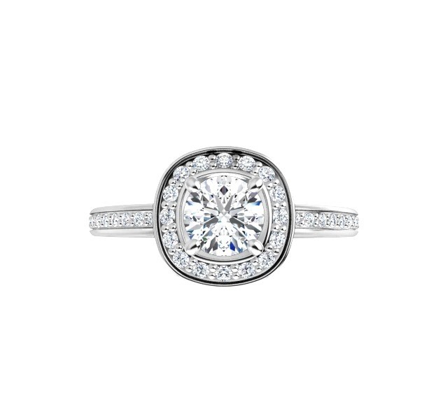 zasnubny prsten styl halo s kamienkami biele zlato aurium AU85122086-W