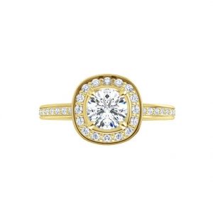 zasnubny prsten styl halo s kamienkami zlte zlato aurium AU85122086-Y