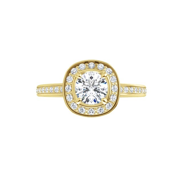 zasnubny prsten styl halo s kamienkami zlte zlato aurium AU85122086-Y