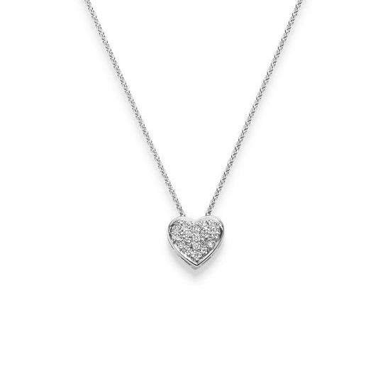 diamantovy privesok s retiazkou srdce biele zlato AU611.76082.N aurium