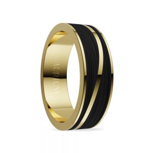 pansky prsten karbon zlte zlato AU76K21 aurium