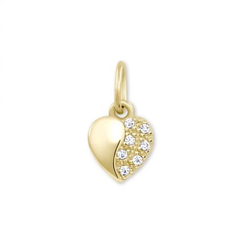 zlaty privesok srdiecko little heart AU249.0537-GG zlte zlato aurium